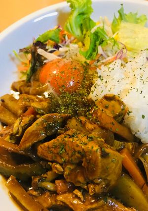 １袋→２皿カレー●細切り具材の卵カレー-レシピのメイン写真