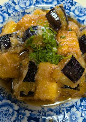 茄子と厚揚げのみぞれ炒め♪めんつゆで-レシピのメイン写真