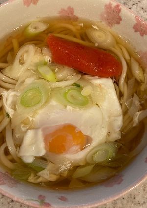 明太子・温玉絶品うどん-レシピのメイン写真