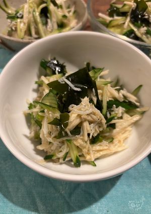 きゅうりと長芋としらすのポン酢和え-レシピのメイン写真