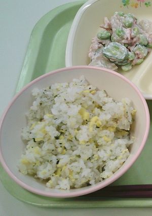 【学校給食】菜の花ごはん-レシピのメイン写真