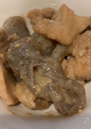 鶏もも肉とこんにゃくの甘酒煮-レシピのメイン写真