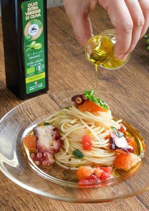 爽やか！グレープフルーツとタコの冷製パスタ-レシピのメイン写真