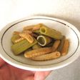 イタドリの天ぷら&皮茶&油炒め