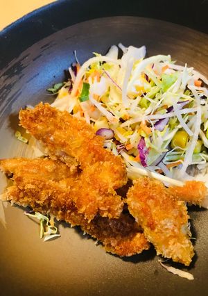 小鉢レシピ●ついでに鶏皮揚げ焼きカツ-レシピのメイン写真