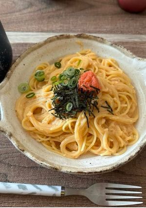 ワンパン☆明太クリームパスタ-レシピのメイン写真