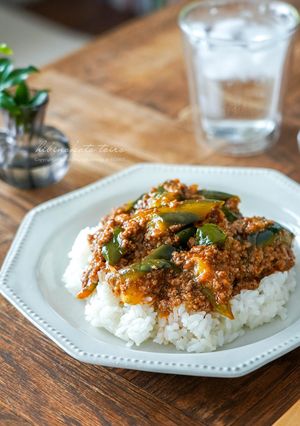 レンジ蒸しナスで★ジューシーな麻婆ナス丼-レシピのメイン写真