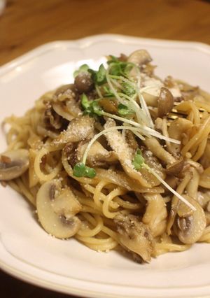コク旨秋色🍄‍🟫4種のきのこの醤油麹パスタ-レシピのメイン写真