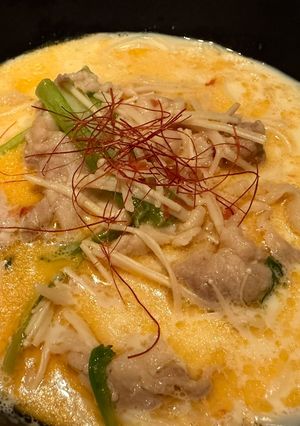 レンジで簡単!麻辣風豆乳春雨スープ-レシピのメイン写真
