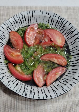 ゴーヤとトマトの酢の物-レシピのメイン写真