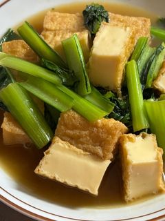 小松菜と厚揚げの煮びたし-レシピのメイン写真