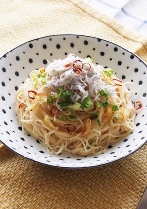 【島の光めんつゆ】シラス和風ペペソーメン-レシピのメイン写真