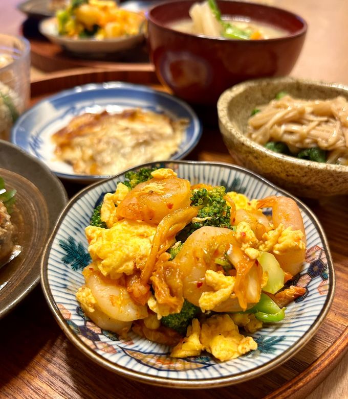 海老玉キムチ炒め-レシピのメイン写真