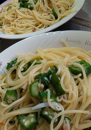 簡単★昼食！オクラスパゲティ-レシピのメイン写真