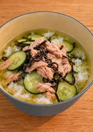 ツナときゅうりの冷やし塩昆布茶漬け-レシピのメイン写真