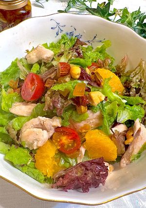 鶏ももとオレンジのデリ風コンフィサラダ-レシピのメイン写真