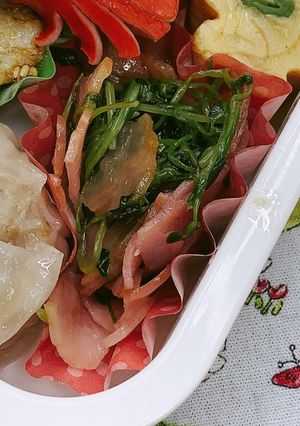 ベーコンと豆苗のマヨポン炒め-レシピのメイン写真