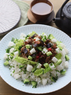 梅そぼろとコロコロ野菜ちらし-レシピのメイン写真