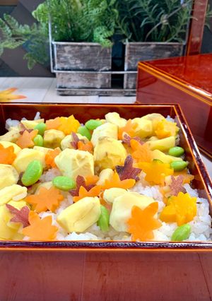 練馬江戸栗レシピ『吹き寄せ 栗ご飯』-レシピのメイン写真