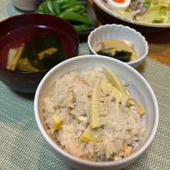 รูปของ staubで 筍ごはん