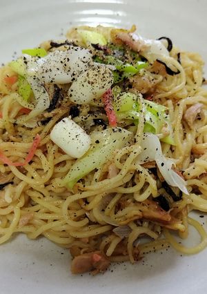 ツナとネギの塩こんぶヤキソバ-レシピのメイン写真