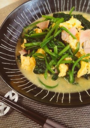 ＊ほうれん草と卵とべーコンの炒めもの＊-レシピのメイン写真