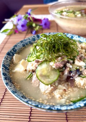 昼食・夕食★レンジで簡単♪鯖缶で冷や汁・そうめん-レシピのメイン写真