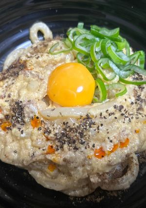 中華風カルボナーラうどん-レシピのメイン写真