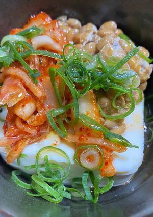 納豆とキムチと豆腐のサラダ-レシピのメイン写真