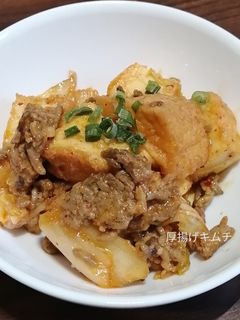 厚揚げとひき肉のキムチ炒め-レシピのメイン写真