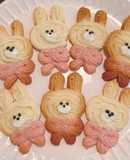 リボンうさちゃんの絞り出しクッキー🐾