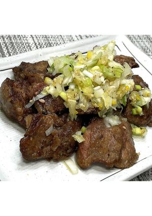 レバーソテーのねぎ塩ゆず★動画あり★-レシピのメイン写真