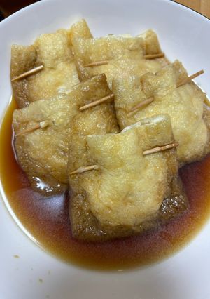 鶏挽肉油揚げ詰め煮-レシピのメイン写真