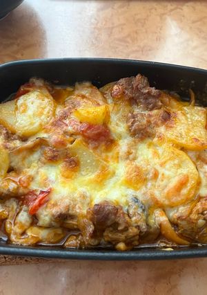 豚肉トマトじゃがいものチーズ焼き-レシピのメイン写真