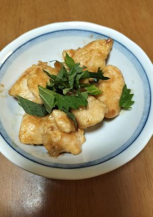 鶏むねの梅肉炒め-レシピのメイン写真