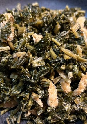大根の干葉と油揚げを麺つゆで炒めただけ-レシピのメイン写真
