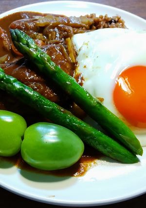 SDGs 小豆の茹で汁でカレーを煮込む-レシピのメイン写真