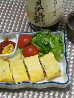 挽肉のオムレツ(エッグロール式)-レシピのメイン写真
