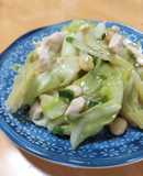 大豆ととりこまのキャベツあんかけ