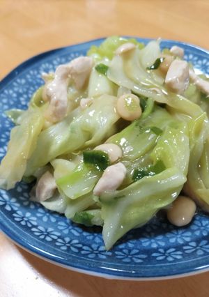 大豆ととりこまのキャベツあんかけ-レシピのメイン写真