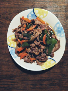 豚こまと人参とピーマンの焼肉麺つゆ和え-レシピのメイン写真