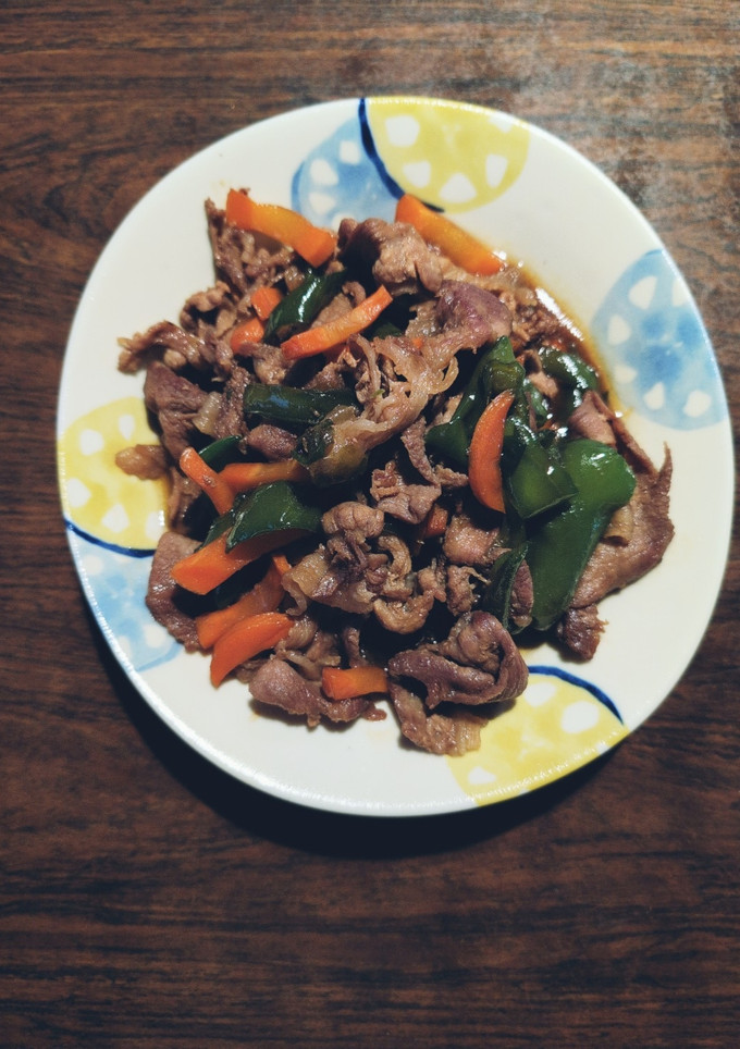 豚こまと人参とピーマンの焼肉麺つゆ和え-レシピのメイン写真
