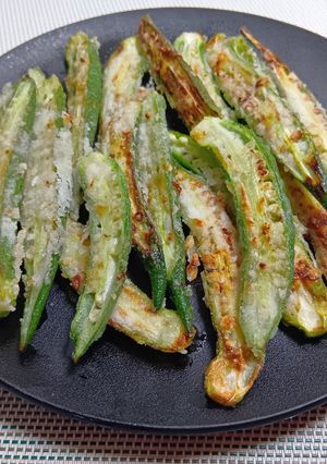 昆布茶で味付け!!オクラの揚げ焼き-レシピのメイン写真