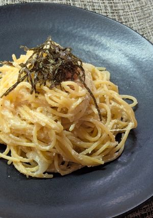 ふんわり香る酒粕豆乳明太子クリームパスタ-レシピのメイン写真