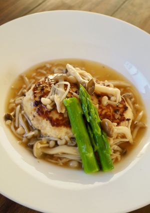 《主菜》豆腐ハンバーグきのこあん-レシピのメイン写真