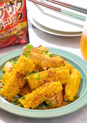 バター醤油焼きもろこしのガーリック麻辣味-レシピのメイン写真