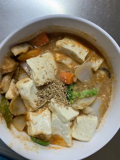 お一人様クリーミー酸辣炒飯味豆腐野菜炒め-レシピのメイン写真