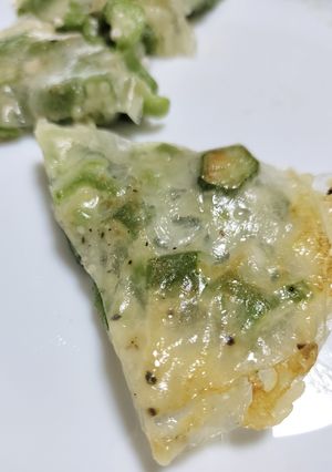 ライスペーパーで！オクラ＆チーズ焼-レシピのメイン写真