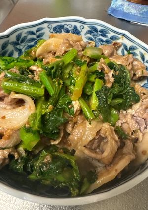 豚しゃぶと菜の花のからし酢味噌和え-レシピのメイン写真