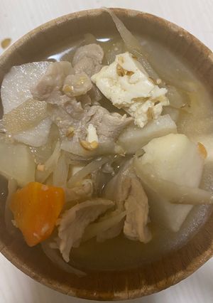 4毒なし　フライパンで具沢山の豚汁-レシピのメイン写真